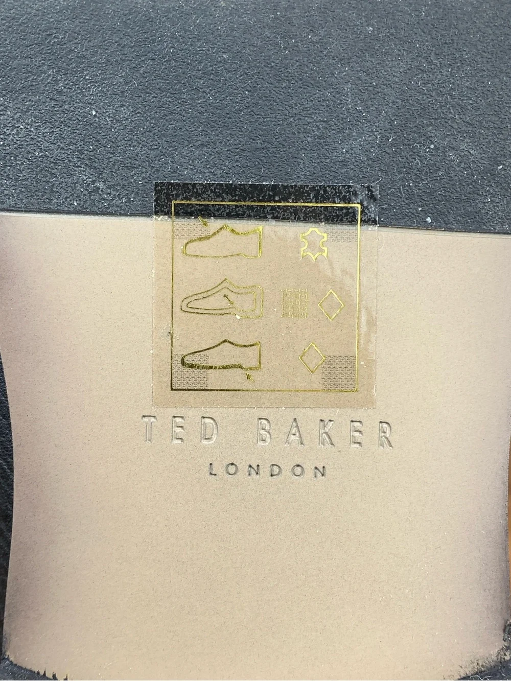 Ted Baker Parliament Penny Loafers Pebbled Black Leather Upper Men’s Shoe Size 9
